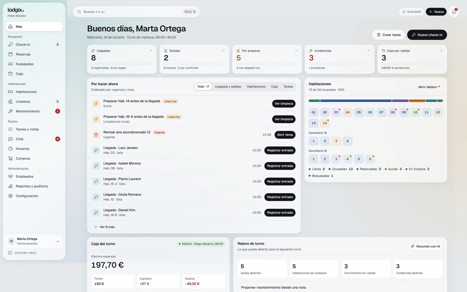 Web de Lodgix en el escritorio